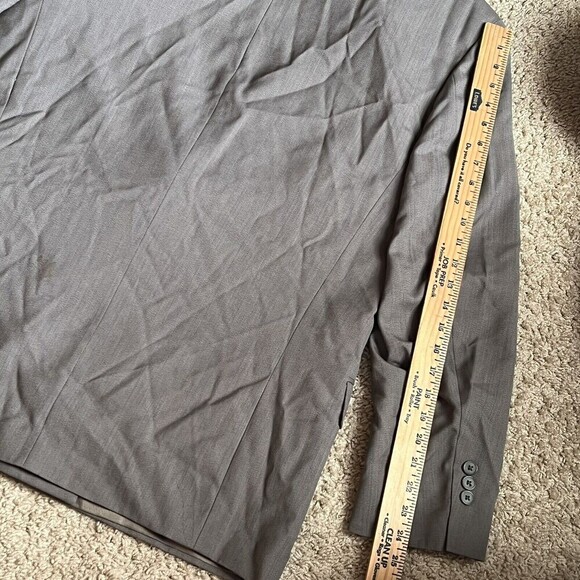 Givenchy Monsieur Double Breasted Jacket Blazer Gray Sport Coat Mens 44R - Picture 8 of 11